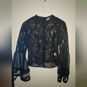 Sheer lace blouse